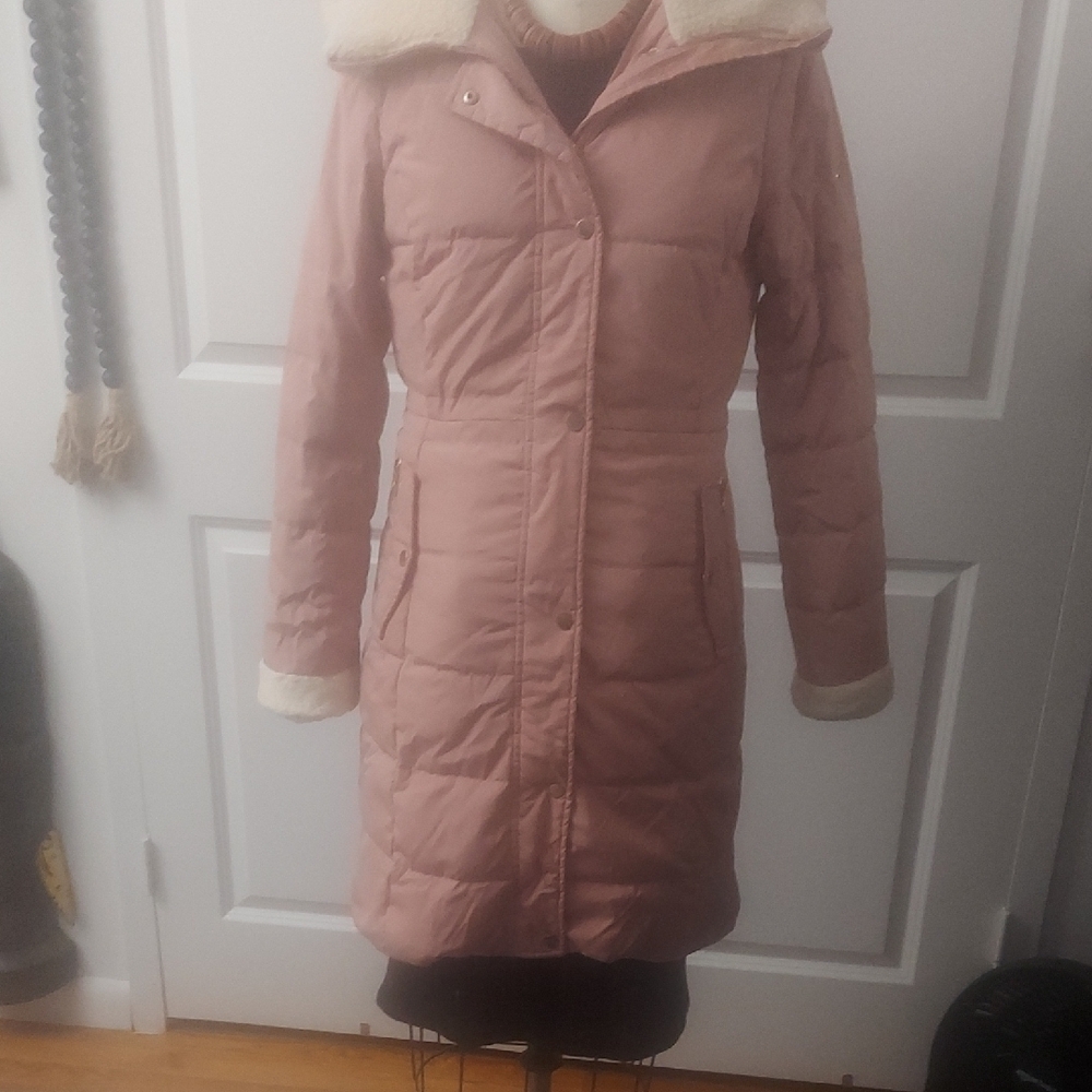 Women's Pink Quilted Coat